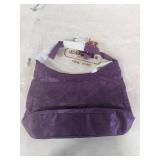 Coach Signature Purple Nylon Hobo Bag