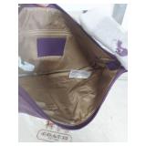 Coach Signature Purple Nylon Hobo Bag
