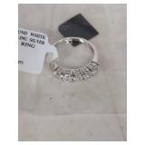 1.75 CTW Round White Zircon Sterling Silver Ring - Size 7