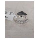 1.75 CTW Round White Zircon Sterling Silver Ring - Size 7