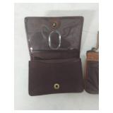 (2) Fossil Brown Leather Wallet with ID Window