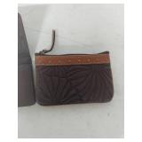 (2) Fossil Brown Leather Wallet with ID Window