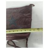 Western Tooled Leather Star Crossbody Bag
