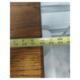 White Clad Oak Ice Box Style End Table