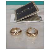 Eternagold Textured Hoop Earrings 14k
