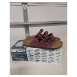 Birkenstock Florida Sandals in Plum Nubuck