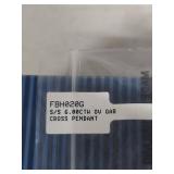 Sterling Silver Garnet Cross Pendant