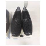 (2) Black Leather Loafers Size 7.5