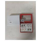 Multi-Color Cultured Pearl Sterling Silver Earring Set