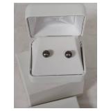 14K Yellow Gold Black Pearl Stud Earrings