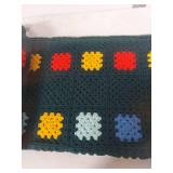 Handmade Granny Square Afghan Blanket - Approx 82" x 68"