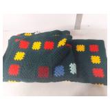 Handmade Granny Square Afghan Blanket - Approx 82" x 68"