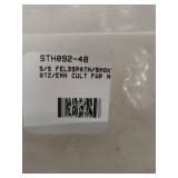 Sterling Silver Smoky Quartz and Feldspar Beaded Necklace 46 in