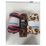 Animal Print Microplush Throw Blanket Collection