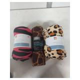 Animal Print Microplush Throw Blanket Collection