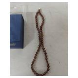 Sterling Silver Chocolate Cultured Pearl Necklace