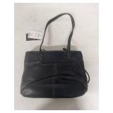 Stone Mountain Black Leather Shoulder Bag