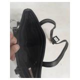 Stone Mountain Black Leather Shoulder Bag