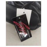 Stone Mountain Black Leather Shoulder Bag