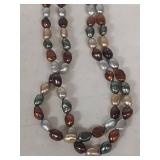 Multi-Color Cultured Pearl Necklace 8-9mm