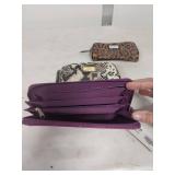 Nicole by Nicole Miller Animal Print Wallet and 2 makeup bags
