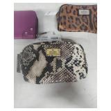 Nicole by Nicole Miller Animal Print Wallet and 2 makeup bags