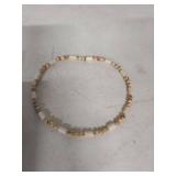 Cream and Speckled Wooden Bead Necklace