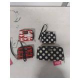 LULU Kiss Print and Polka Dot Wristlet Wallets
