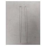 (2) Sterling Silver Box Chain Necklaces - 18 in