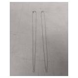 (2) Sterling Silver Box Chain Necklaces - 18 in