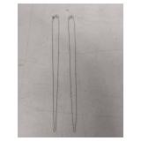(2) Sterling Silver Box Chain Necklaces - 18 in