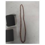 Chocolate Pearl Necklace 34 in