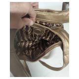 Ticianello Gold Metallic Leather Handbag