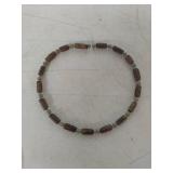 Brown and Green Wooden Bead Necklace