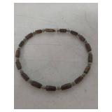 Brown and Green Wooden Bead Necklace