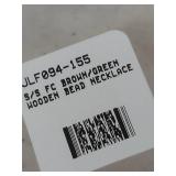 Brown and Green Wooden Bead Necklace