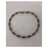Brown and Green Wooden Bead Necklace