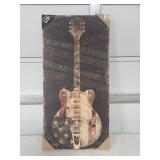 American Flag Guitar LED Light Up Canvas Art