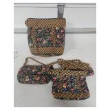 Kasper Floral Lattice Print bag with small bags