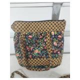 Kasper Floral Lattice Print bag with small bags