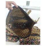 Kasper Floral Lattice Print bag with small bags