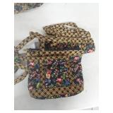 Kasper Floral Lattice Print bag with small bags