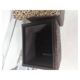 Leopard Print Storage Ottoman Trunks