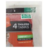 Hanes Comfort Soft Tagless Tank Top 4-Pack XL