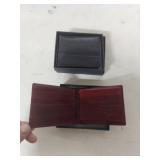Bifold Wallets - Black and Burgundy