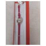 Liz Claiborne Pink Leather Band Watch