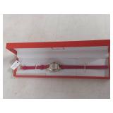 Liz Claiborne Pink Leather Band Watch