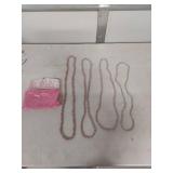 Pink Pearl Necklace with Storage Pouch 36 in - 42 in