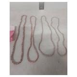Pink Pearl Necklace with Storage Pouch 36 in - 42 in