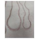 Pink Pearl Necklace with Storage Pouch 36 in - 42 in